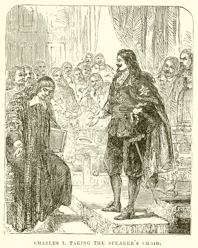 Charles I Konuşmacılar Koltuğunu alarak by English School