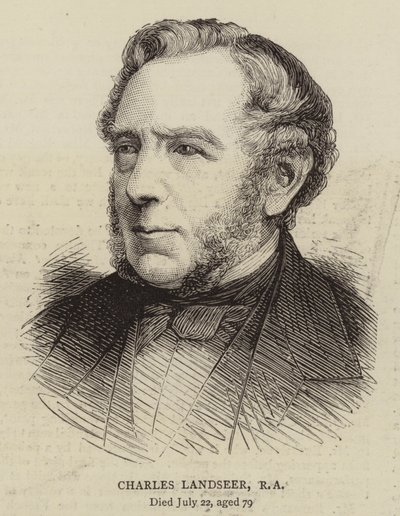 Charles Landseer, RA (gravür) by English School
