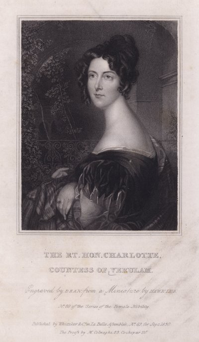 Charlotte, Verulam Kontesi, James Grimston'ın karısı by English School