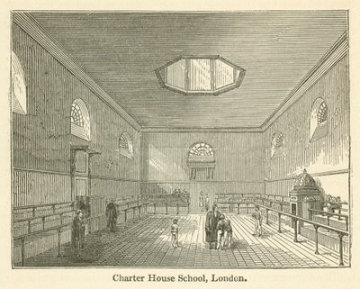 Charter House Okulu, Londra (gravür) by English School
