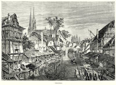 Chartres (gravür) by English School