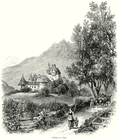 Aigle Şatosu (gravür) by English School
