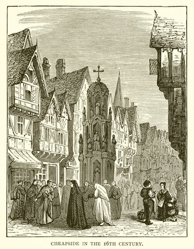 16. yüzyılda Cheapside by English School