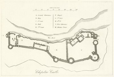 Chepstow Kalesi (gravür) by English School