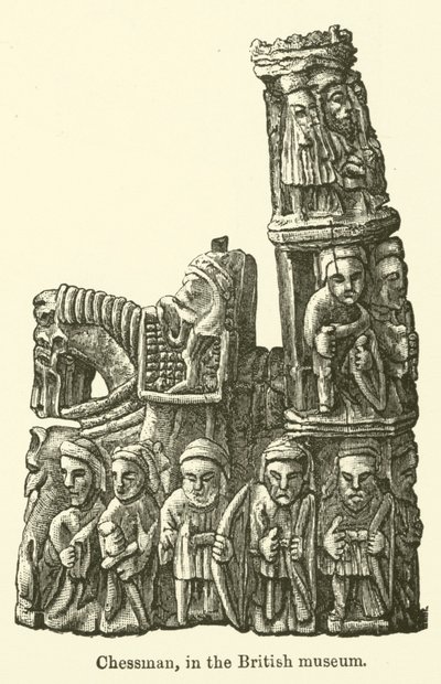 Chessman, İngiliz müzesinde (gravür) by English School
