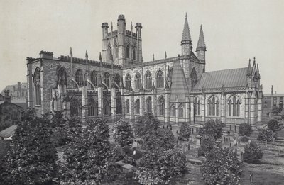 Chester: Şehir duvarlarından Katedral by English School