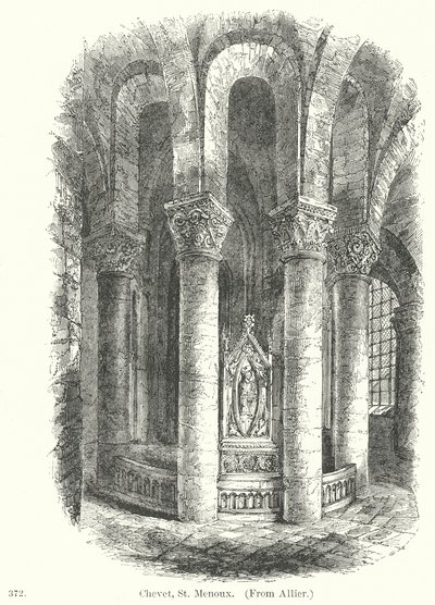 Chevet, St Menoux (gravür) by English School