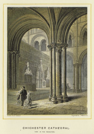 Chichester Katedrali, papaz evinde görüntüle by English School