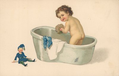 çocuk, içinde, banyo by English School