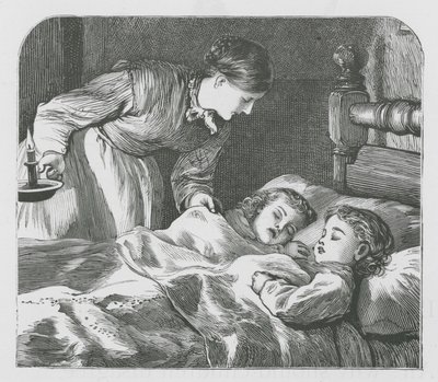 Uyuyan Çocuklar (gravür) by English School