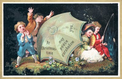 Oynayan ve balık tutan çocuklar, Noel Arabası by English School
