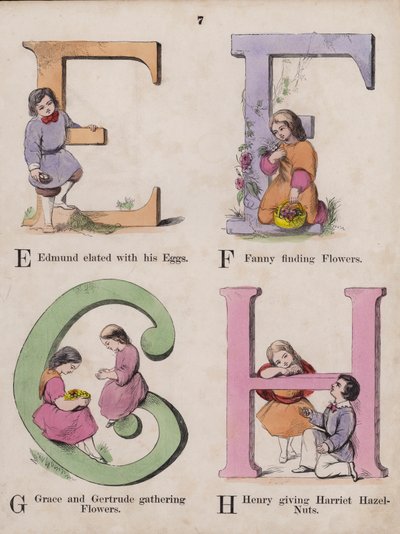 Çocuk Alfabesi (renkli gravür) by English School