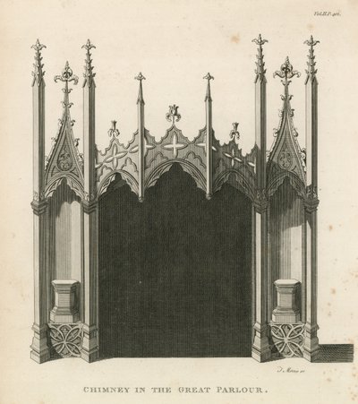 Büyük Salonda Baca, Strawberry Hill, Londra by English School