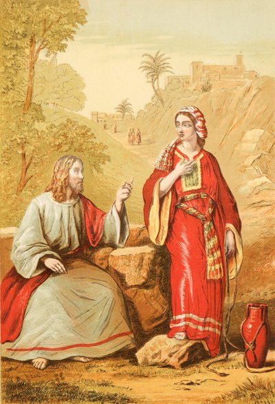İsa ve Samiriyeli kadın by English School