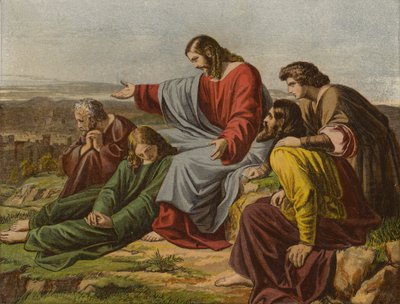 İsa Kudüs için ağlıyor (chromolitho) by English School