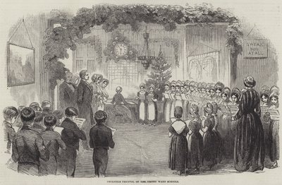 Vintry Ward Okullarının Noel Festivali (gravür) by English School