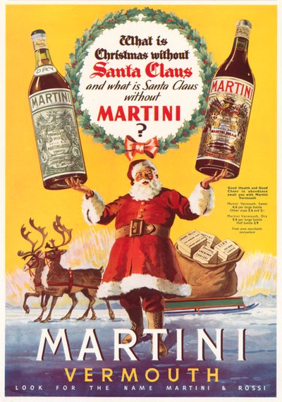 Martini vermut için Noel reklamı (renkli taş) by English School