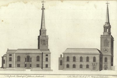 St John, Southwark Kilisesi ve St Mary, Rotherhithe Kilisesi by English School