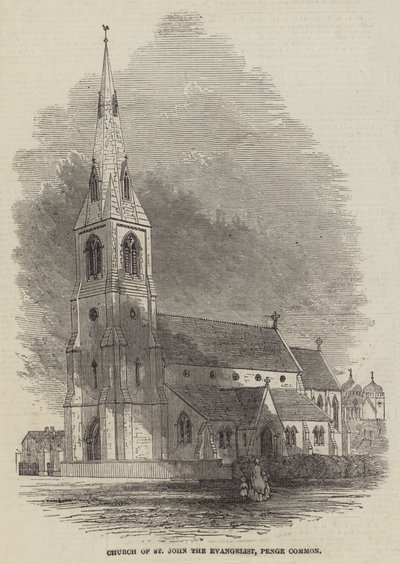 Aziz John Evangelist Kilisesi, Penge Common (gravür) by English School