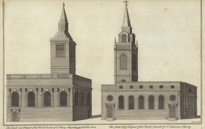 Eski Balık Sokağı'ndaki St Mary Magdalen Kilisesi ve St Lawrence Jewry Kilisesi, Londra by English School