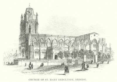 St Mary Redclyffe Kilisesi, Bristol (gravür) by English School