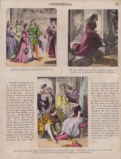 Sindirella (renkli gravür) by English School