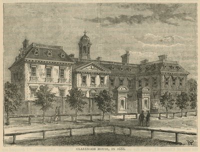 1666 yılında Clarendon Evi by English School