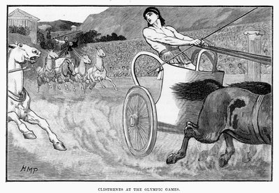 Clisthenes Olimpiyat Oyunlarında, Edward Ollier tarafından kaleme alınan Cassells Illustrated Universal History