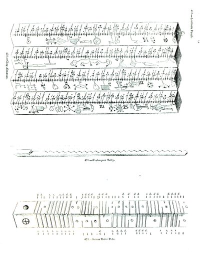 Clog Almanak, Exchequer Tally ve Saxon Reive Pole by English School