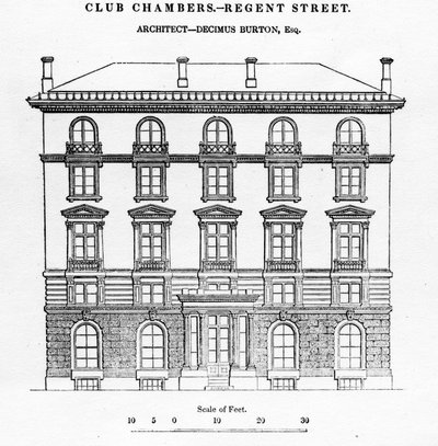 Kulüp Odaları, Regent Caddesi, 1839 by English School