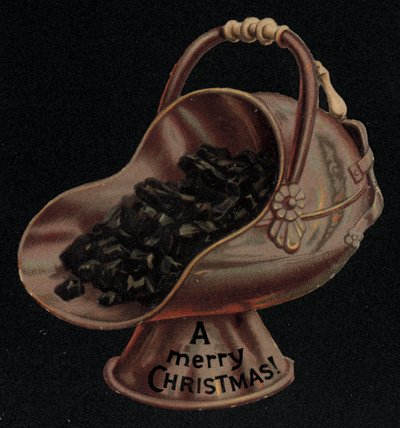 Kömür yağı, Noel tebrik kartı. (kromolito) by English School