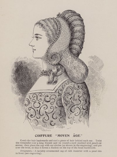 Orta Çağ" saç modeli (gravür) by English School