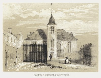 Kolej Kilisesi, Önden Görünüm (gravür) by English School