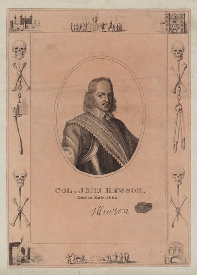 Albay John Hewson, Sürgünde öldü, 1662 by English School