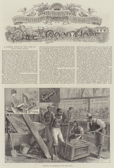 Koloni ve Kızılderili Sergisi, Ümit Burnu (gravür) by English School