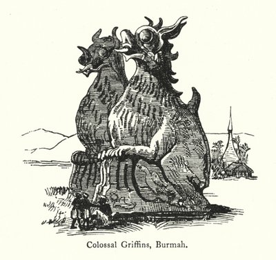 Devasa Griffinler, Burma (gravür) by English School