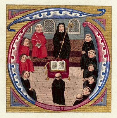 Sadakanın Teyidi (renkli gravür) by English School