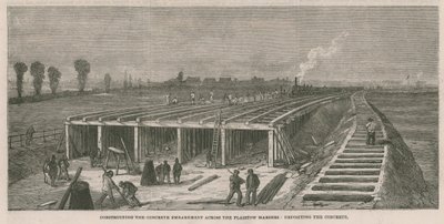 Plaistow bataklıkları boyunca beton set inşa etmek by English School