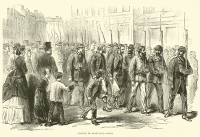 Asker kaçakları konvoyu, Paris, Ekim 1870 by English School