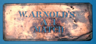 W. Arnolds Bakır Şablonu A,1 Kibrit (bakır) by English School