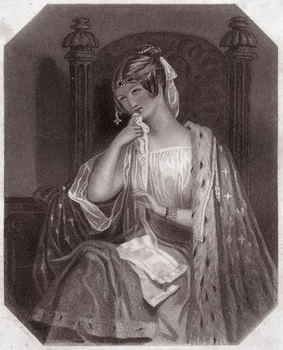 Cordelia (Kral Lear) (Kral Lear) - içinde - “” Shakespeare Kadın Galerisi, erken dönem Londralı sanatçıların kırk beş ciddi portre koleksiyonu, eleştirel ve edebi notlarla zenginleştirilmiş””” yaklaşık 1838 - “” Kadın Galerisi