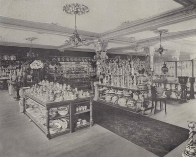 Çin Showroomlarında Köşe, Harrods (litho) by English School