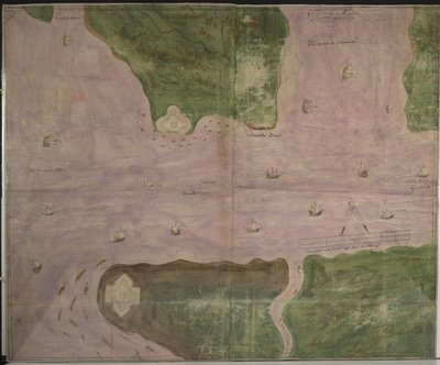 Cotton Augustus I.i f.56 Orwell Haven Planı, Richard Lee by English School