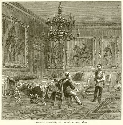 Konsey Odası, St. James Sarayı, 1840 by English School