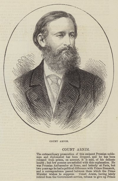 Kont Arnim (gravür) by English School
