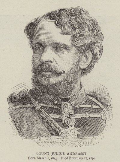 Kont Julius Andrassy (gravür) by English School
