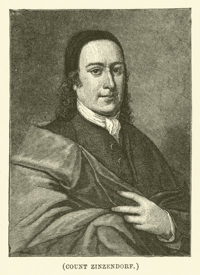 Kont Zinzendorf (gravür) by English School