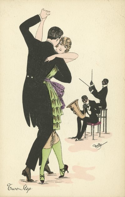 İki Adım dansı yapan çift (renkli taş) by English School