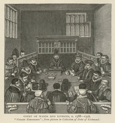 1588-1589 dolaylarında Wards ve Liveries Mahkemesi by English School