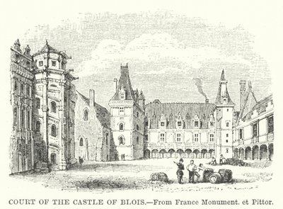 Blois Şatosu Avlusu (gravür) by English School